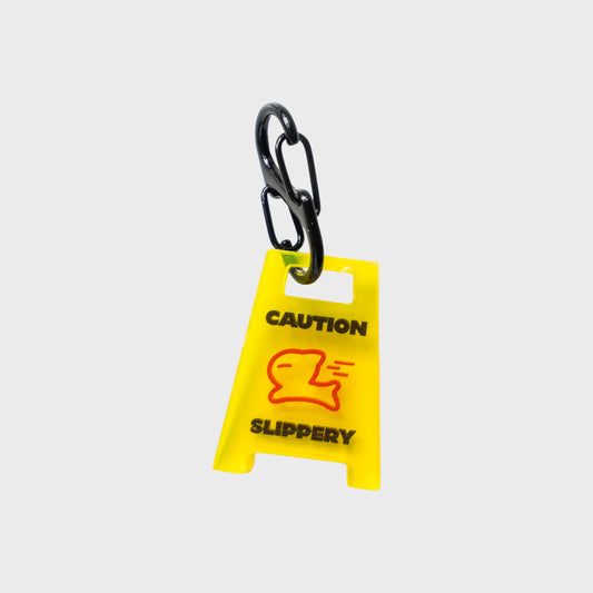 CAUTION: SLIPPERY pet collar tag