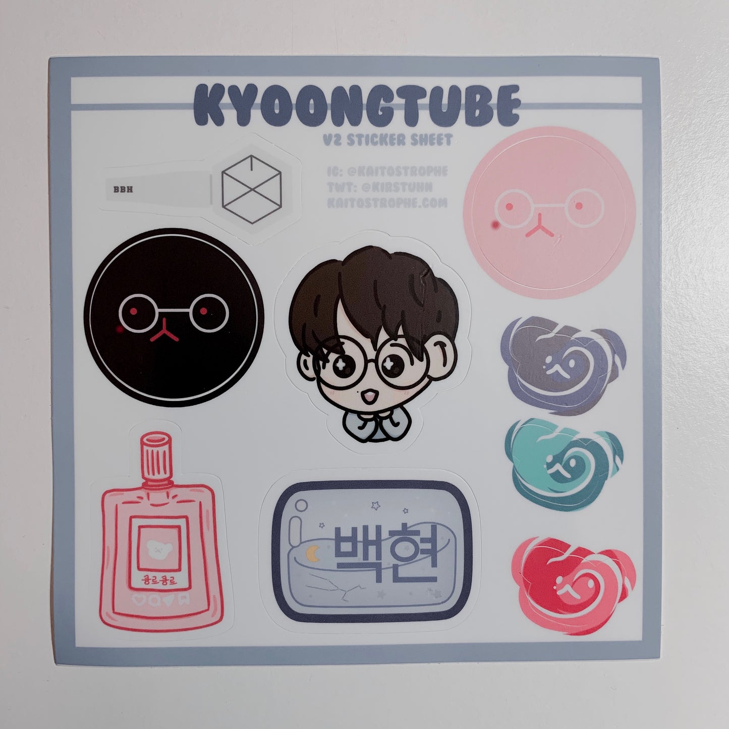 kyoongtube v2 sticker sheet