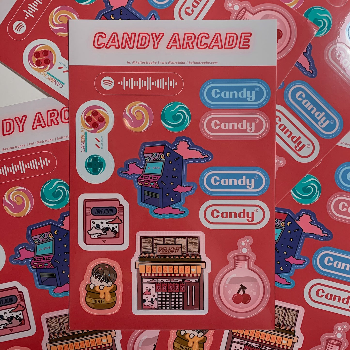 candy arcade sticker sheet