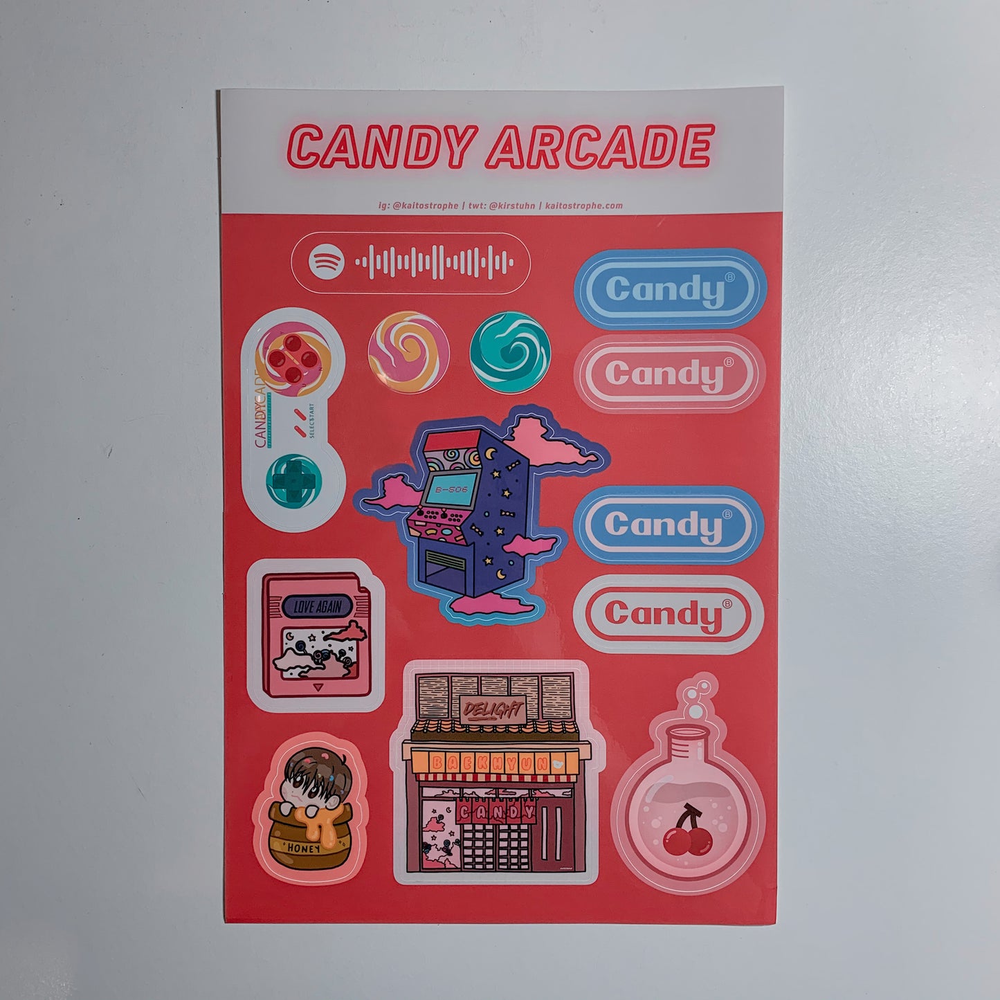 candy arcade sticker sheet