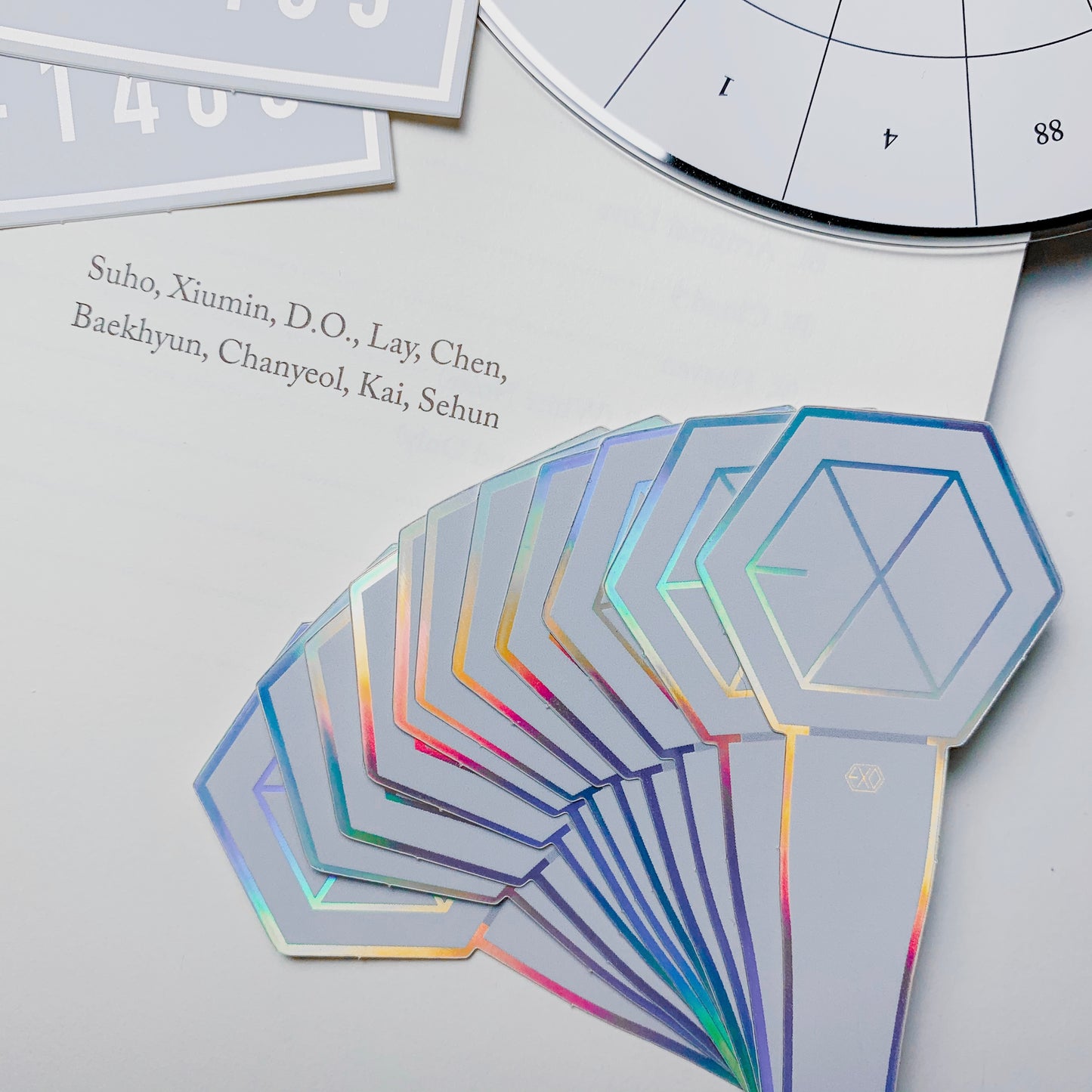 exo holographic stickers